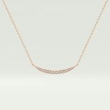 0.091 TCW Round Lab-Grown Diamond Smile Charm Necklace