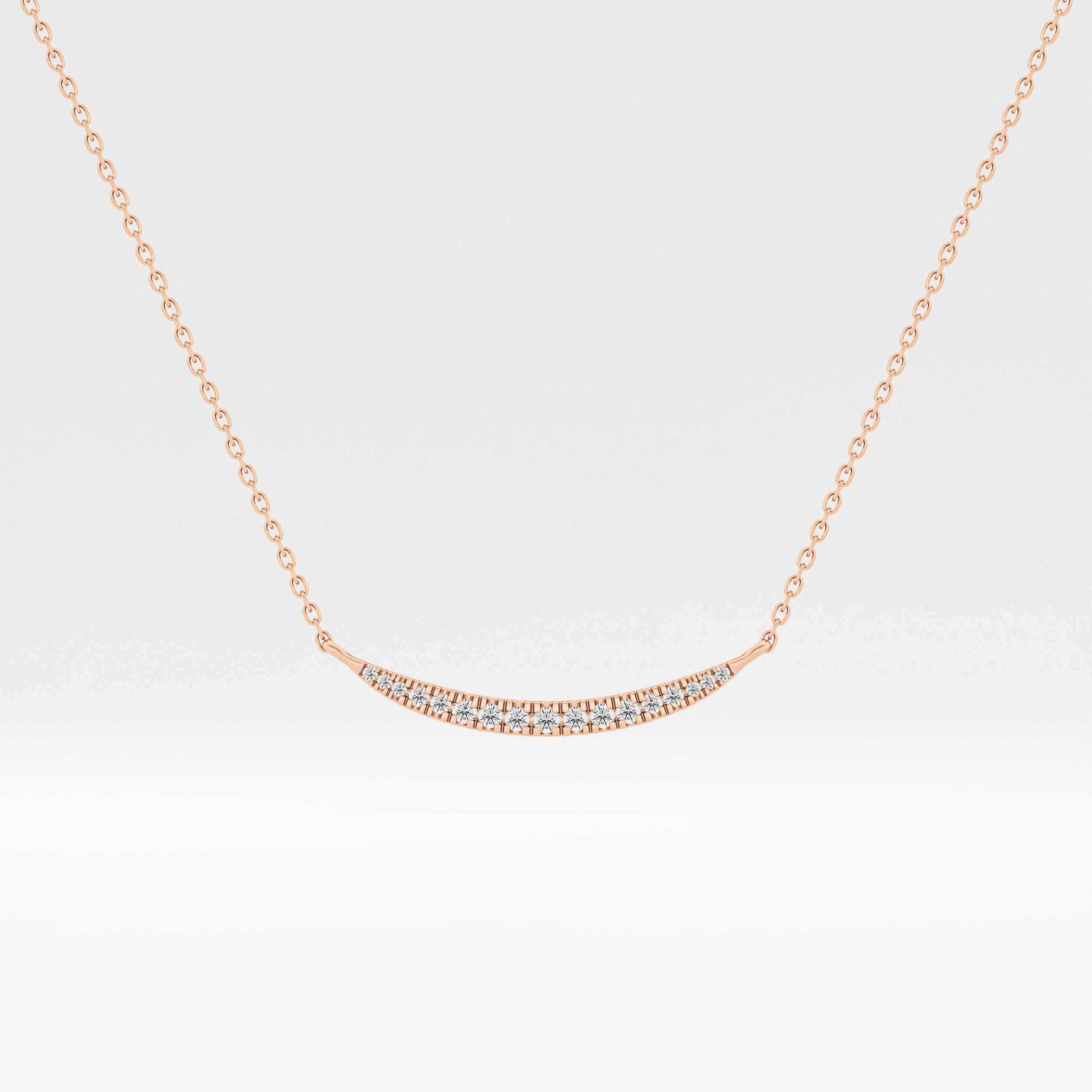 0.091 TCW Round Lab-Grown Diamond Smile Charm Necklace 7