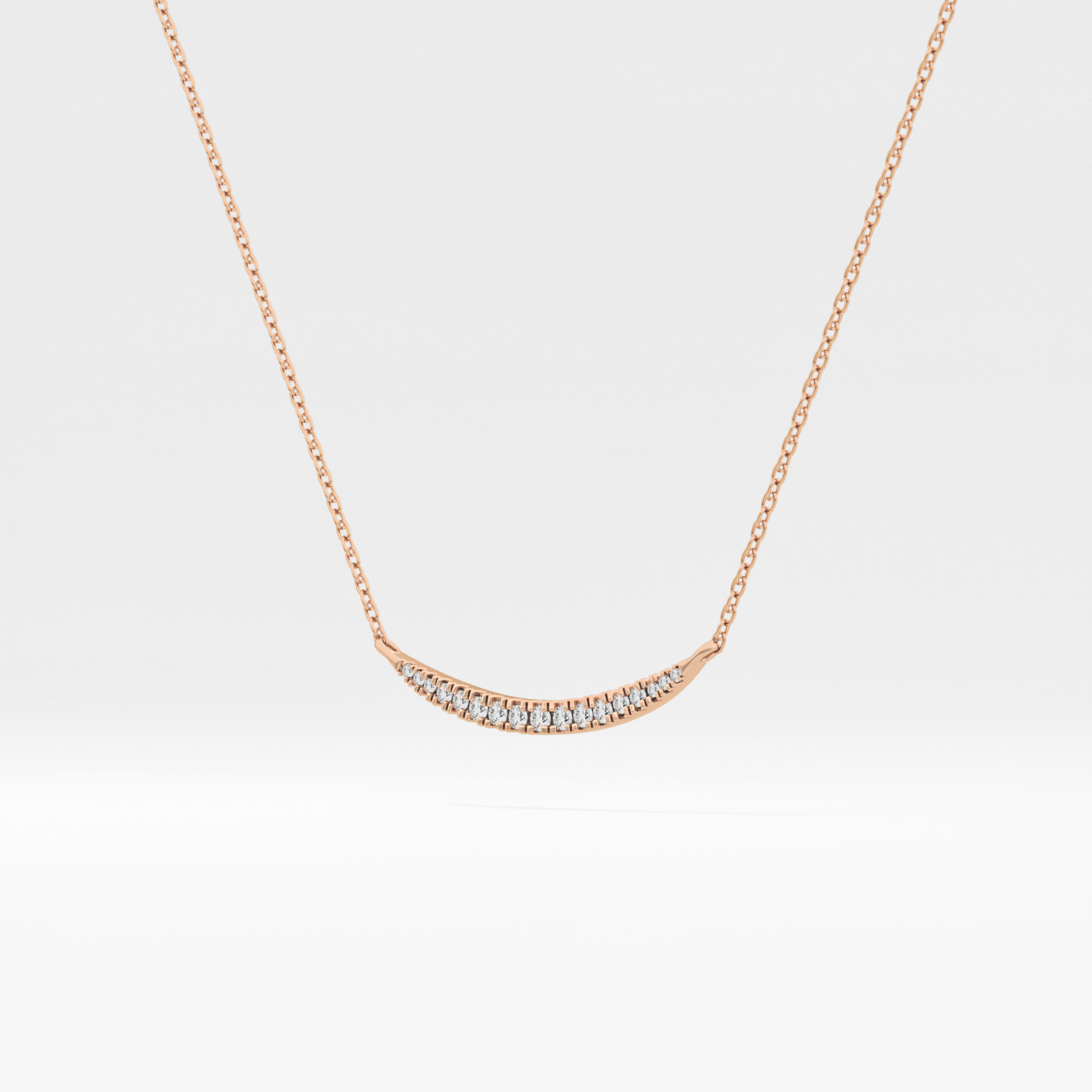 0.091 TCW Round Lab-Grown Diamond Smile Charm Necklace 9