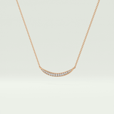 0.091 TCW Round Lab-Grown Diamond Smile Charm Necklace