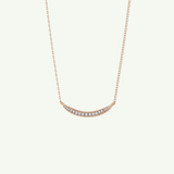 0.091 TCW Round Lab-Grown Diamond Smile Charm Necklace