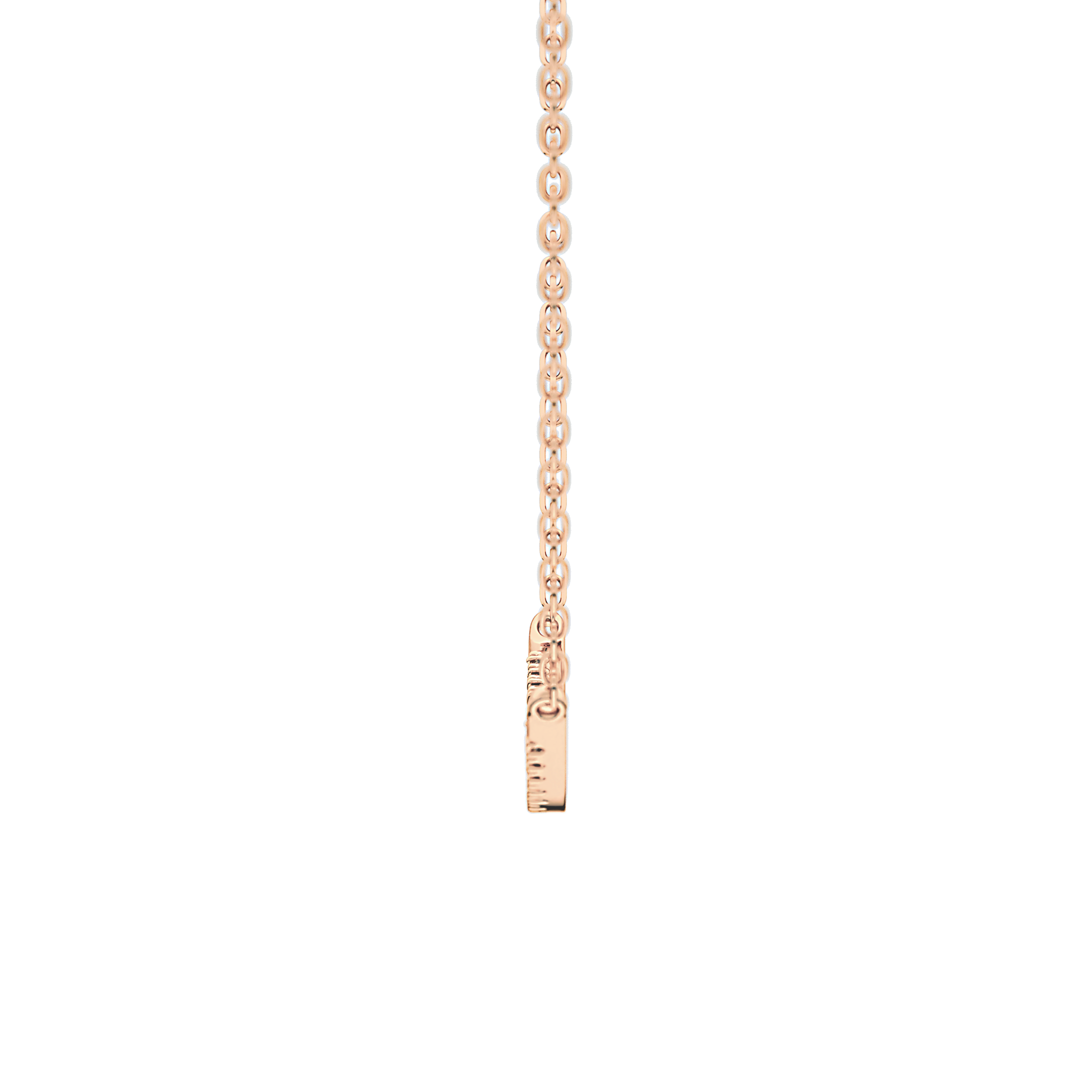0.091 TCW Round Lab-Grown Diamond Smile Charm Necklace 10