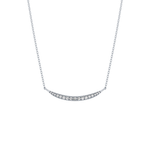 0.091 TCW Round Lab-Grown Diamond Smile Charm Necklace 14