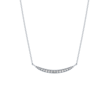 0.091 TCW Round Lab-Grown Diamond Smile Charm Necklace 14