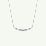 0.091 TCW Round Lab-Grown Diamond Smile Charm Necklace