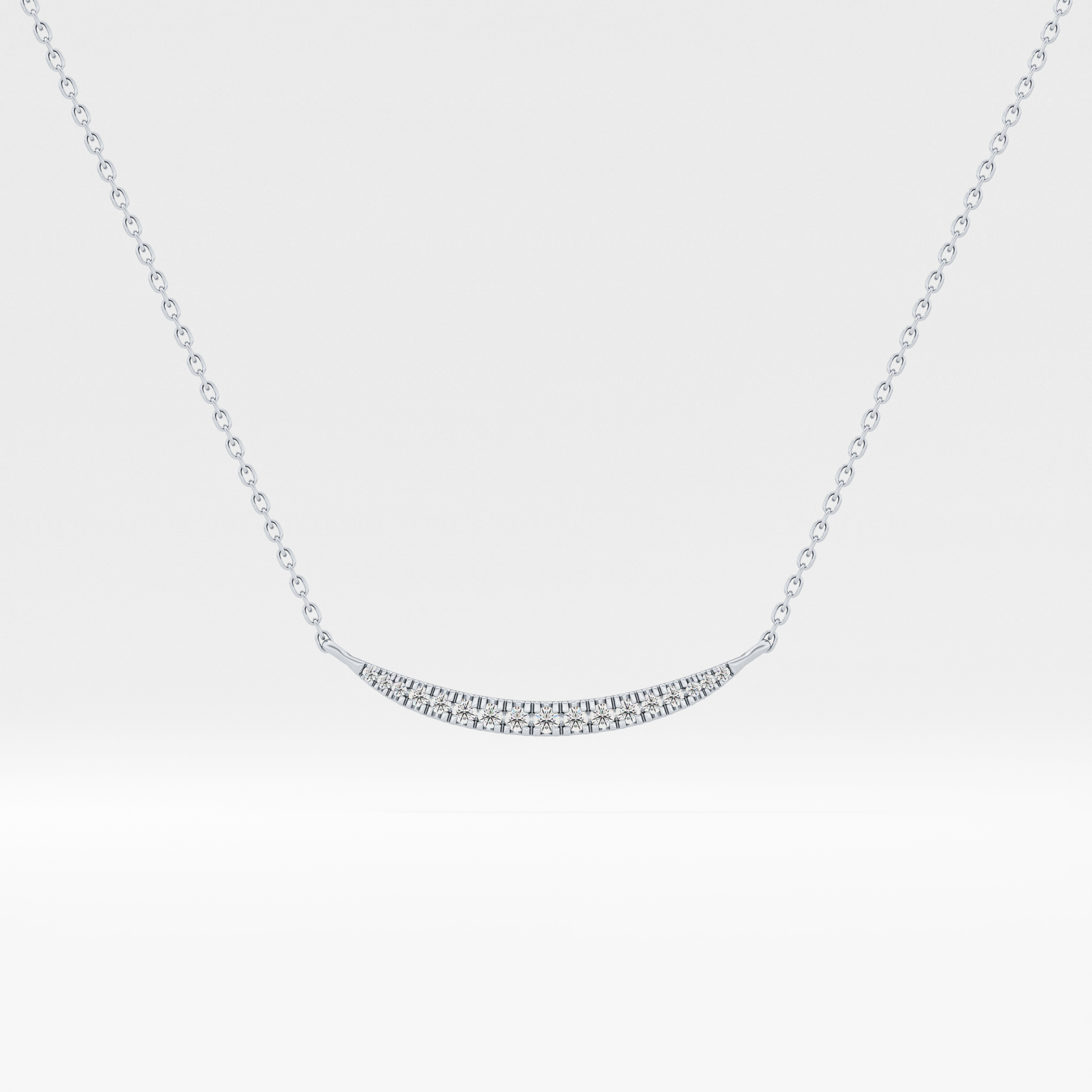 0.091 TCW Round Lab-Grown Diamond Smile Charm Necklace 13