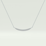 0.091 TCW Round Lab-Grown Diamond Smile Charm Necklace