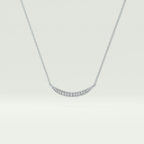 0.091 TCW Round Lab-Grown Diamond Smile Charm Necklace