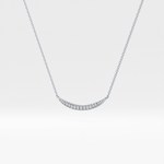 0.091 TCW Round Lab-Grown Diamond Smile Charm Necklace 15