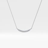 0.091 TCW Round Lab-Grown Diamond Smile Charm Necklace 15