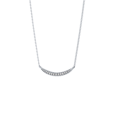 0.091 TCW Round Lab-Grown Diamond Smile Charm Necklace 17