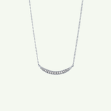 0.091 TCW Round Lab-Grown Diamond Smile Charm Necklace