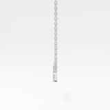 0.091 TCW Round Lab-Grown Diamond Smile Charm Necklace 16