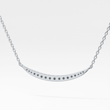 0.091 TCW Round Lab-Grown Diamond Smile Charm Necklace 18