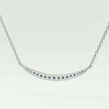 0.091 TCW Round Lab-Grown Diamond Smile Charm Necklace