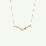0.07 TCW Round Lab-Grown Diamond Nature Inspired Necklace