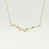 0.07 TCW Round Lab-Grown Diamond Nature Inspired Necklace