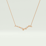 0.07 TCW Round Lab-Grown Diamond Nature Inspired Necklace