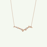 0.07 TCW Round Lab-Grown Diamond Nature Inspired Necklace