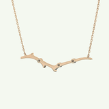 0.07 TCW Round Lab-Grown Diamond Nature Inspired Necklace