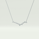 0.07 TCW Round Lab-Grown Diamond Nature Inspired Necklace