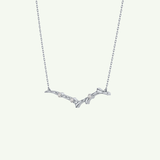 0.07 TCW Round Lab-Grown Diamond Nature Inspired Necklace