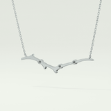 0.07 TCW Round Lab-Grown Diamond Nature Inspired Necklace