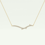 0.123 TCW Round Lab-Grown Diamond Nature Inspired Necklace