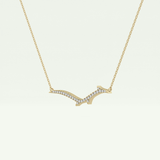 0.123 TCW Round Lab-Grown Diamond Nature Inspired Necklace