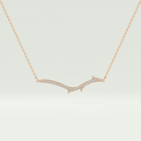 0.123 TCW Round Lab-Grown Diamond Nature Inspired Necklace