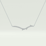 0.123 TCW Round Lab-Grown Diamond Nature Inspired Necklace