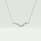 0.123 TCW Round Lab-Grown Diamond Nature Inspired Necklace