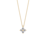 0.16 TCW Round Lab-Grown Diamond Flower Charm Necklace 2