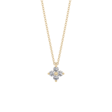 0.16 TCW Round Lab-Grown Diamond Flower Charm Necklace 2