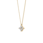 0.16 TCW Round Lab-Grown Diamond Flower Charm Necklace 5