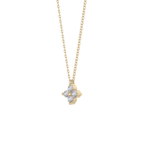 0.16 TCW Round Lab-Grown Diamond Flower Charm Necklace 5