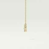0.16 TCW Round Lab-Grown Diamond Flower Charm Necklace