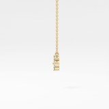 0.16 TCW Round Lab-Grown Diamond Flower Charm Necklace 4