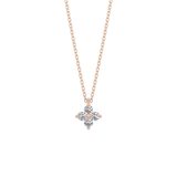 0.16 TCW Round Lab-Grown Diamond Flower Charm Necklace 8