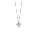 0.16 TCW Round Lab-Grown Diamond Flower Charm Necklace 11