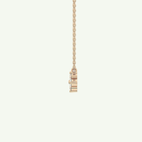0.16 TCW Round Lab-Grown Diamond Flower Charm Necklace