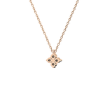 0.16 TCW Round Lab-Grown Diamond Flower Charm Necklace 12