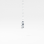0.16 TCW Round Lab-Grown Diamond Flower Charm Necklace 16