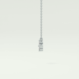 0.16 TCW Round Lab-Grown Diamond Flower Charm Necklace
