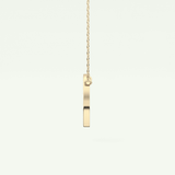 0.17 TCW Round Lab-Grown Diamond A Initial Necklace