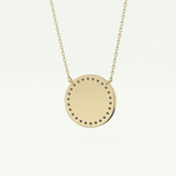 0.17 TCW Round Lab-Grown Diamond A Initial Necklace