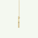 0.17 TCW Round Lab-Grown Diamond A Initial Necklace