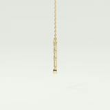 0.128 TCW Round Lab-Grown Diamond Half Chevron Necklace