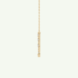0.128 TCW Round Lab-Grown Diamond Half Chevron Necklace