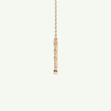 0.128 TCW Round Lab-Grown Diamond Half Chevron Necklace